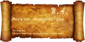 Merkler Anasztázia névjegykártya